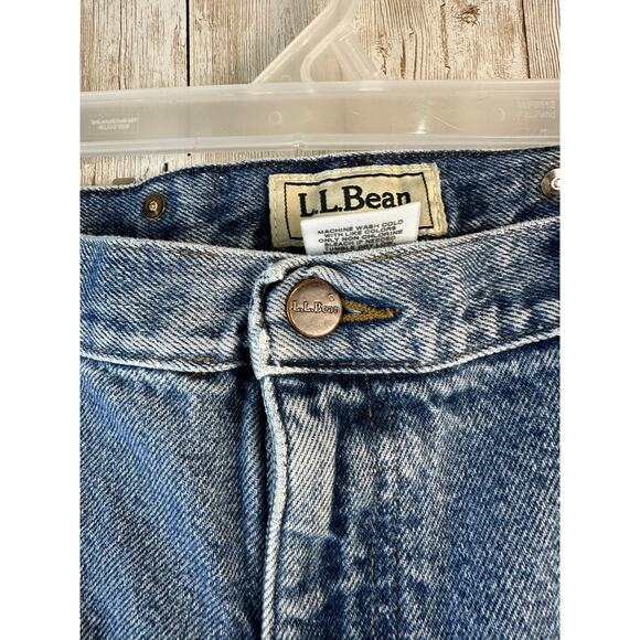 LL Bean Heavy Jeans Mens 44x32 Blue Classic Fit Flannel Lined‎ Outdoorsy OJX04 - Picture 5 of 15